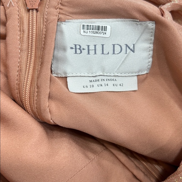 Anthropologie BHLDN Jessa Asymmetrical iridescent Tiered Ruffled DropWaist Gown - Picture 4 of 5